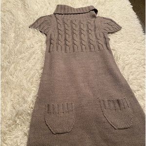 Grey sweater dress